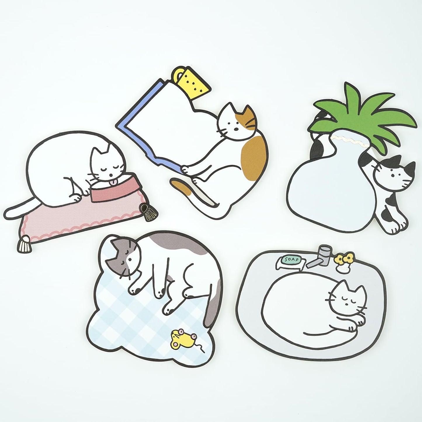 Greeting Life Gift Message Card Pack Cat YD-38 Blue