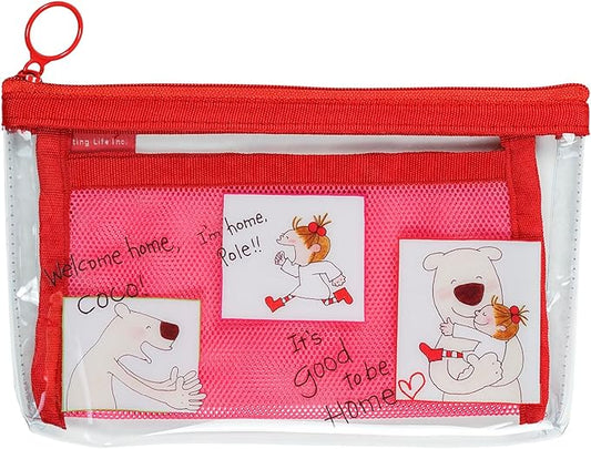 Pen Case, Mesh Pocket Pen Case Red