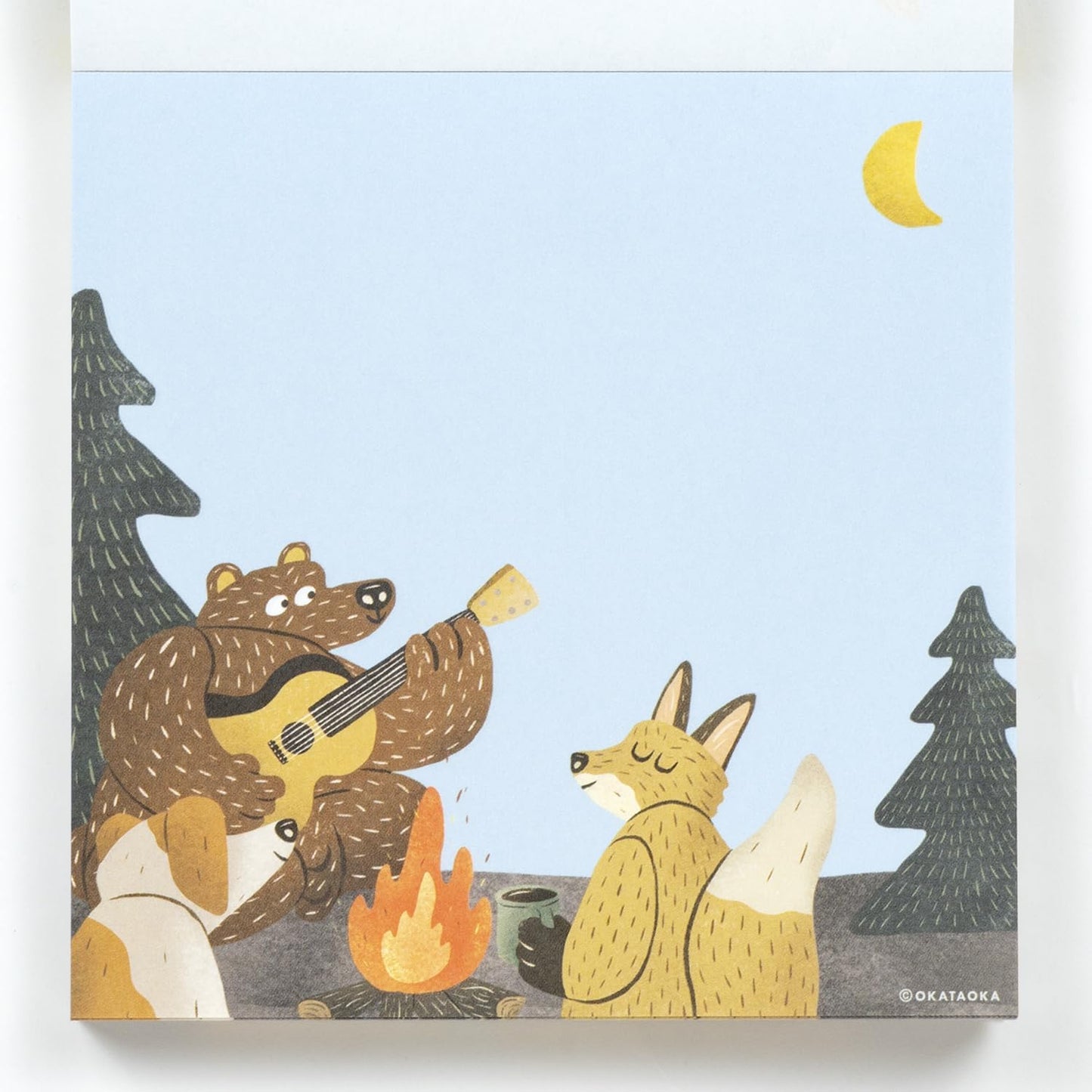 Greeting Life Okataoka Square Memo Chill Out OKN-45 Blue