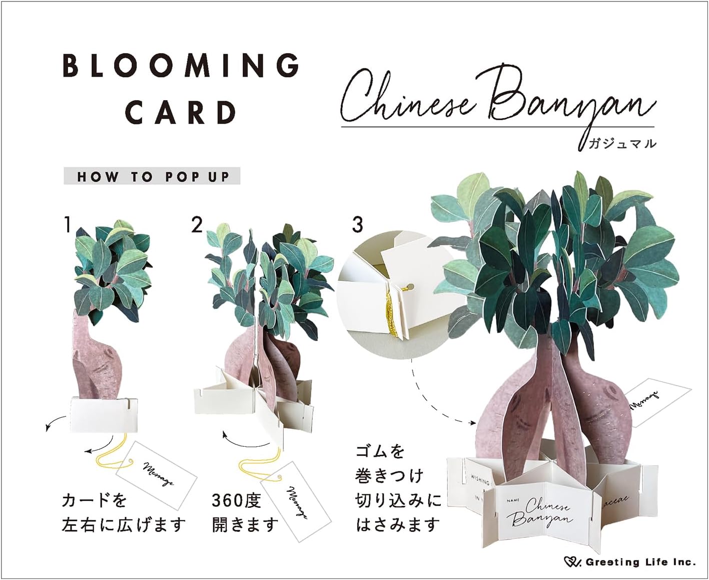 Greeting Life Birthday Blooming Card Banyan House KE-52