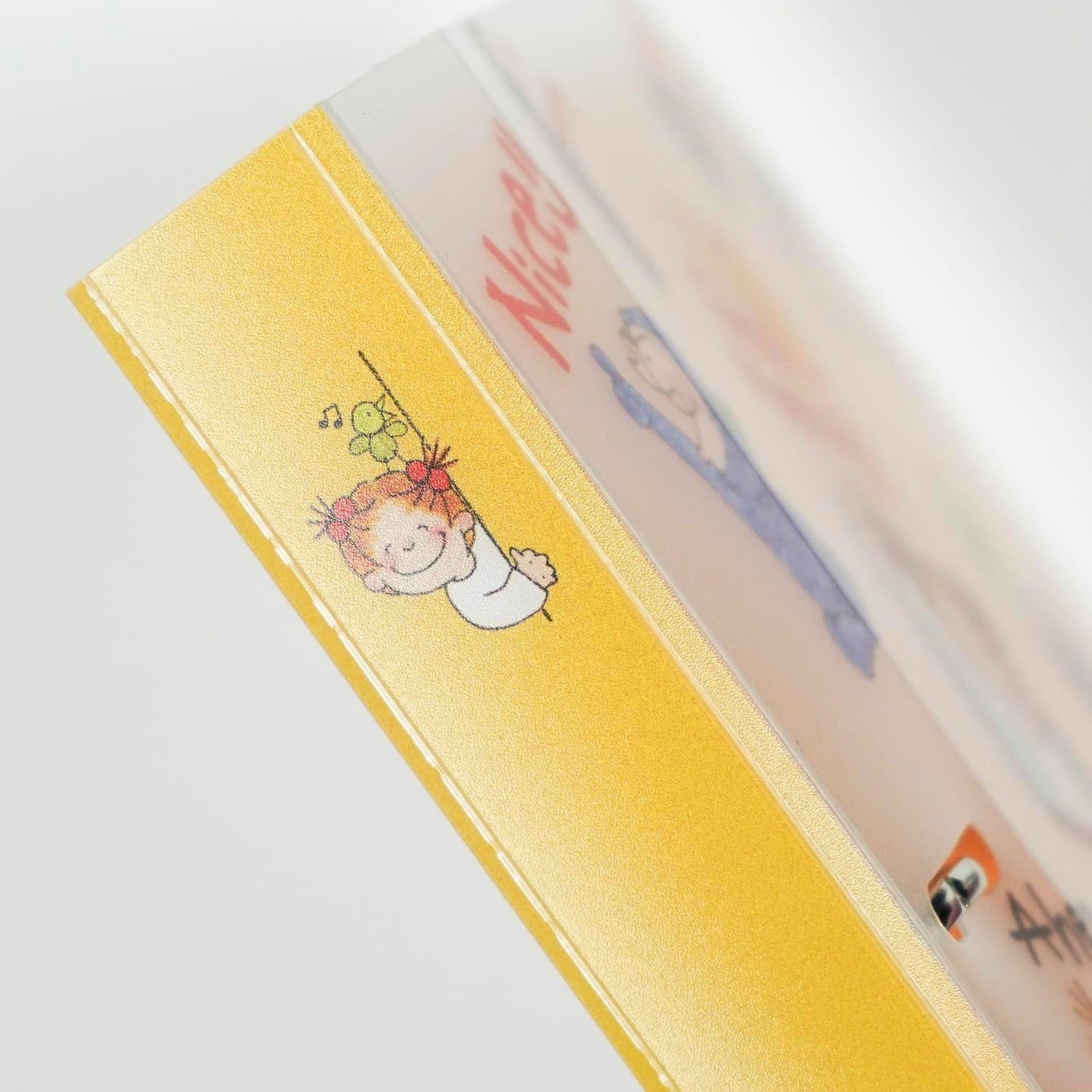 Coco-chan RYZ-1097 Greeting Life 2 Hole Binder A5 Size Clear Pattern Orange