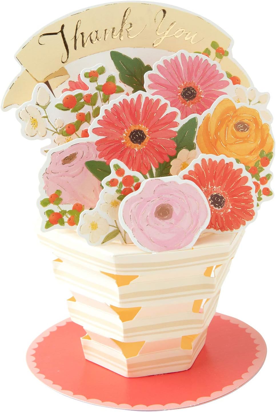 Greeting Life Birthday Card Thank You Flower Pot TK-25