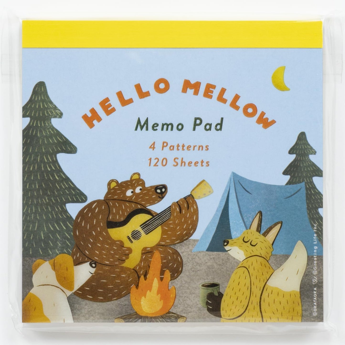 Greeting Life Okataoka Square Memo Chill Out OKN-45 Blue