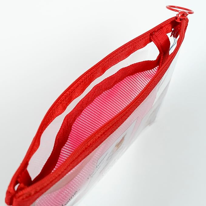 Pen Case, Mesh Pocket Pen Case Red