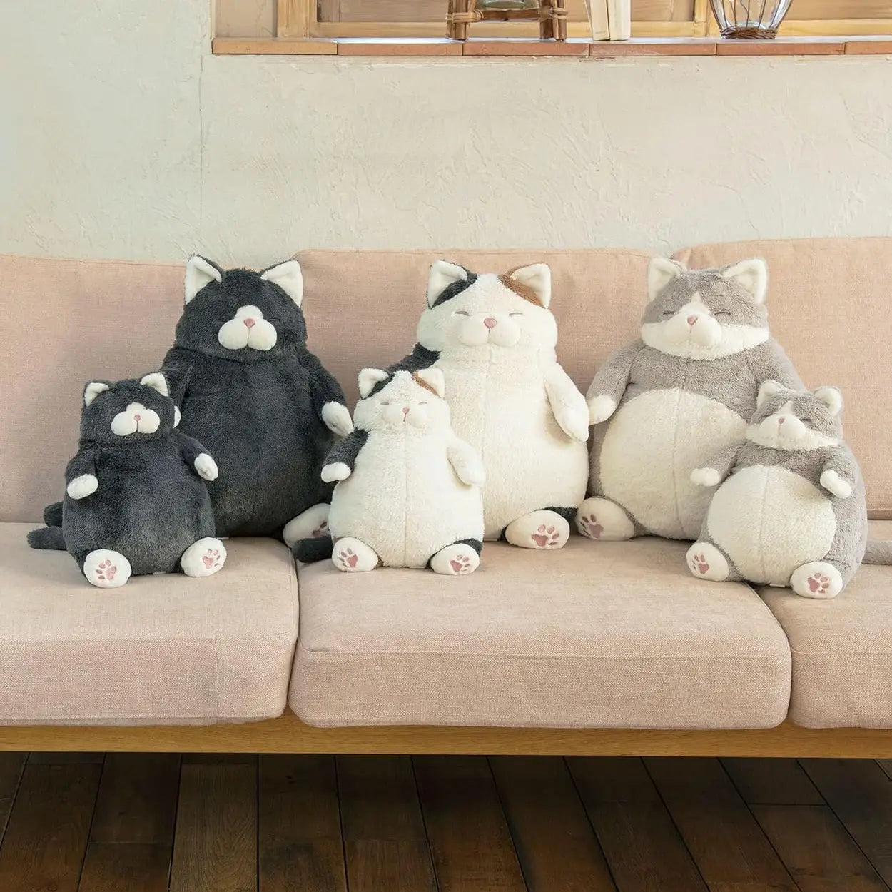 LIV HEART Premium 27722-74 Hugging Pillow, Cat Positivity Black (M)