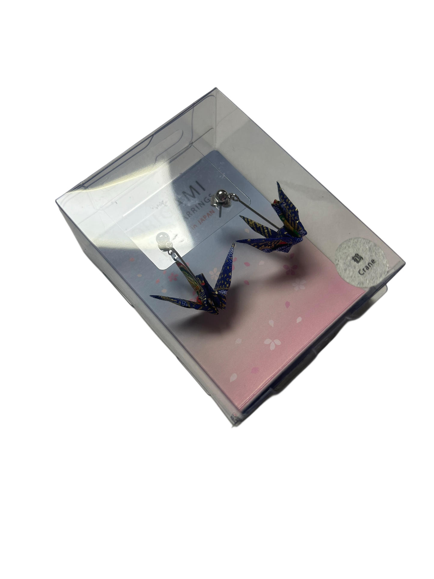 ORIGAMI Earrings - Crane, Blue