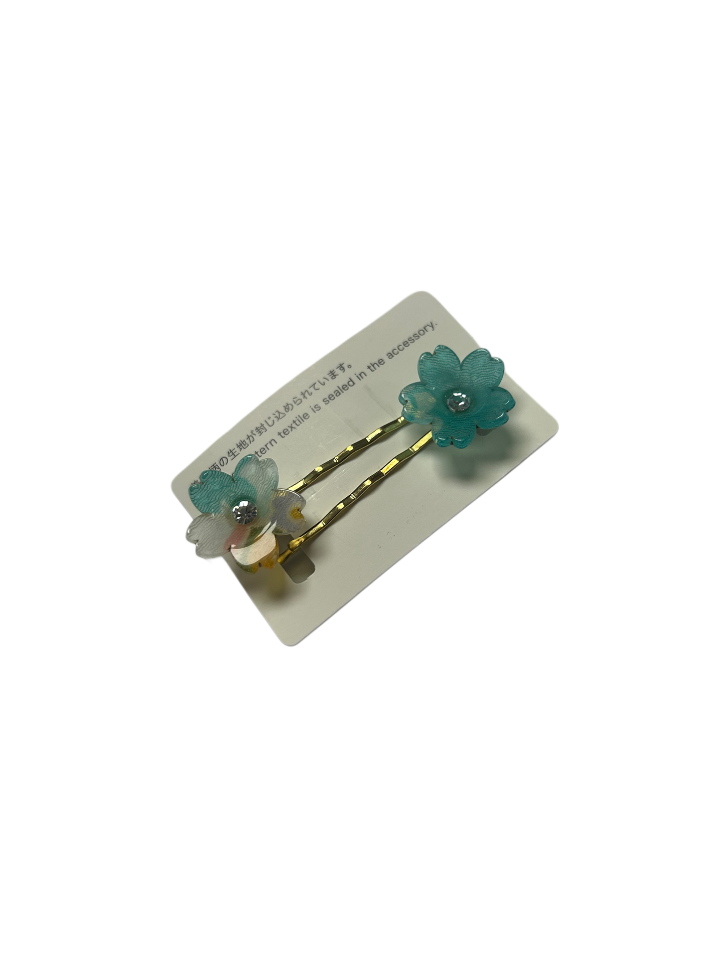 Set of 2 Hair Accessories Acrylic Hairpin Set Blue