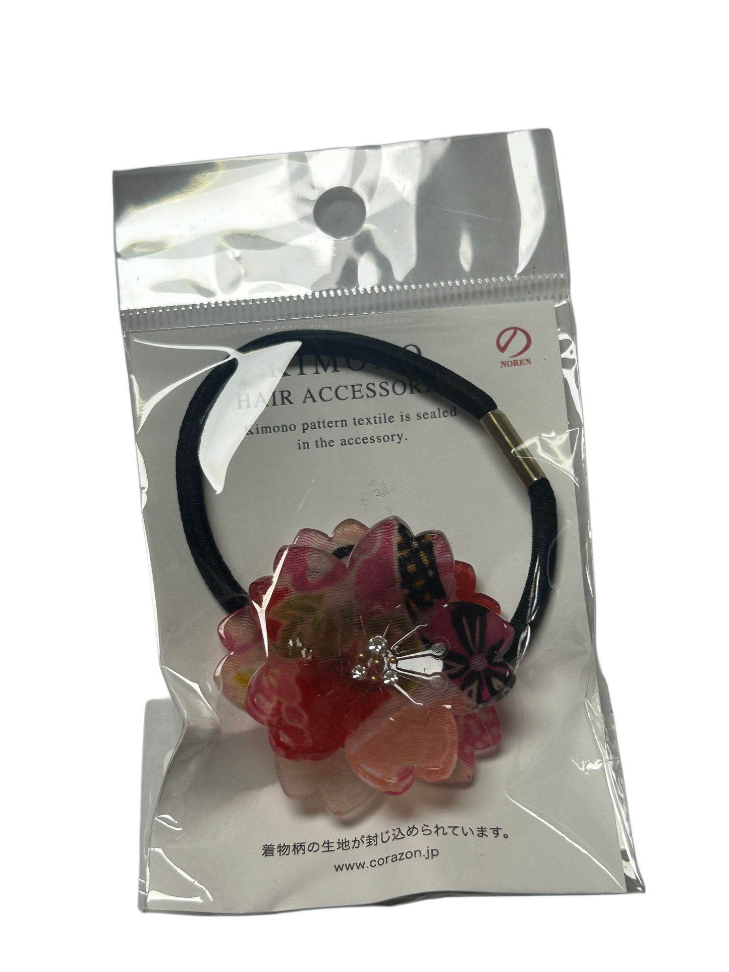 Acrylic Original Sakura Hair tie Pony Japanese pattern Flower Red