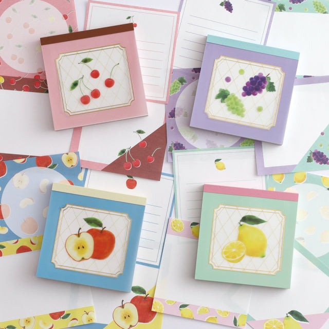 Green Flash Color fruits Memo Pad Square