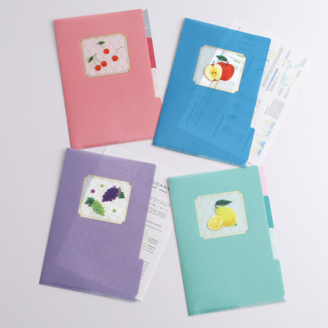 Green Flash Color fruits A5 Pocket Clear File