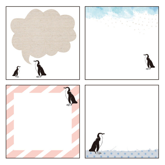 Animal Series Animal Memo Pad Square Penguin GF-004