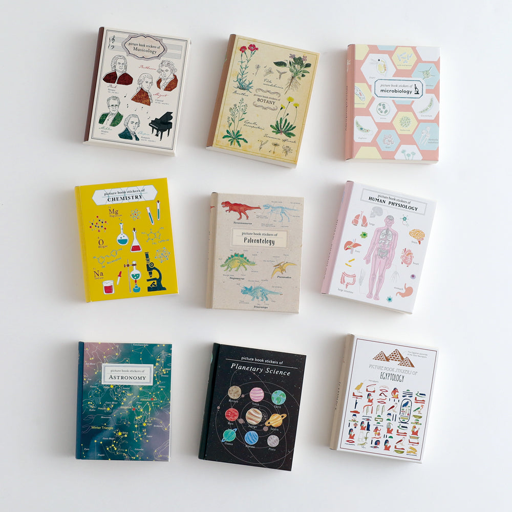 STUDY HOLIC Flake stickers with illustrated case <Astronomy> ST-277
