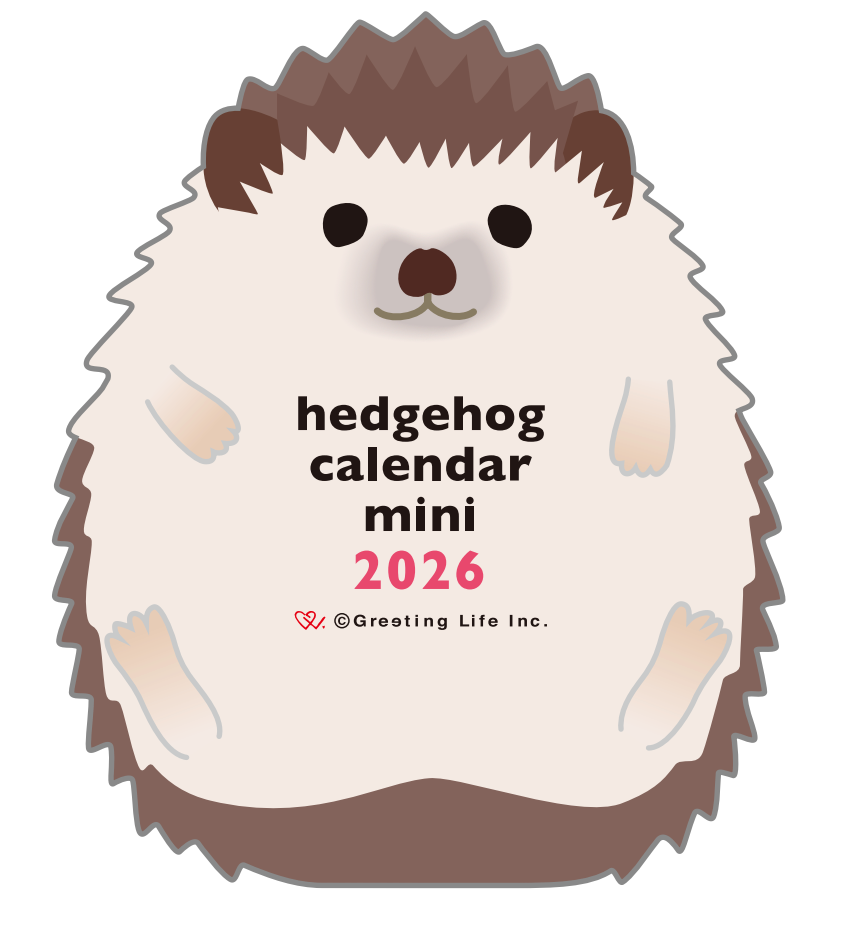 2026 Calendar-Animal Die Cut - MINI HEDGEHOG