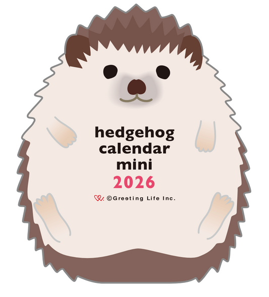 2026 Calendar-Animal Die Cut - MINI HEDGEHOG