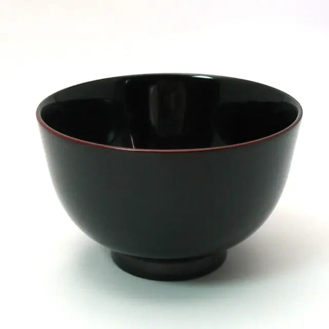 Pair of wooden bowls, red and white, lacquered, wooden bowls