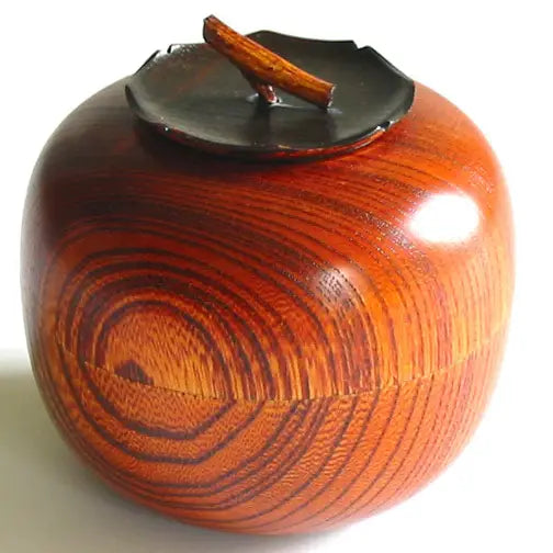 Tea caddy, keyaki, wooden, lacquered