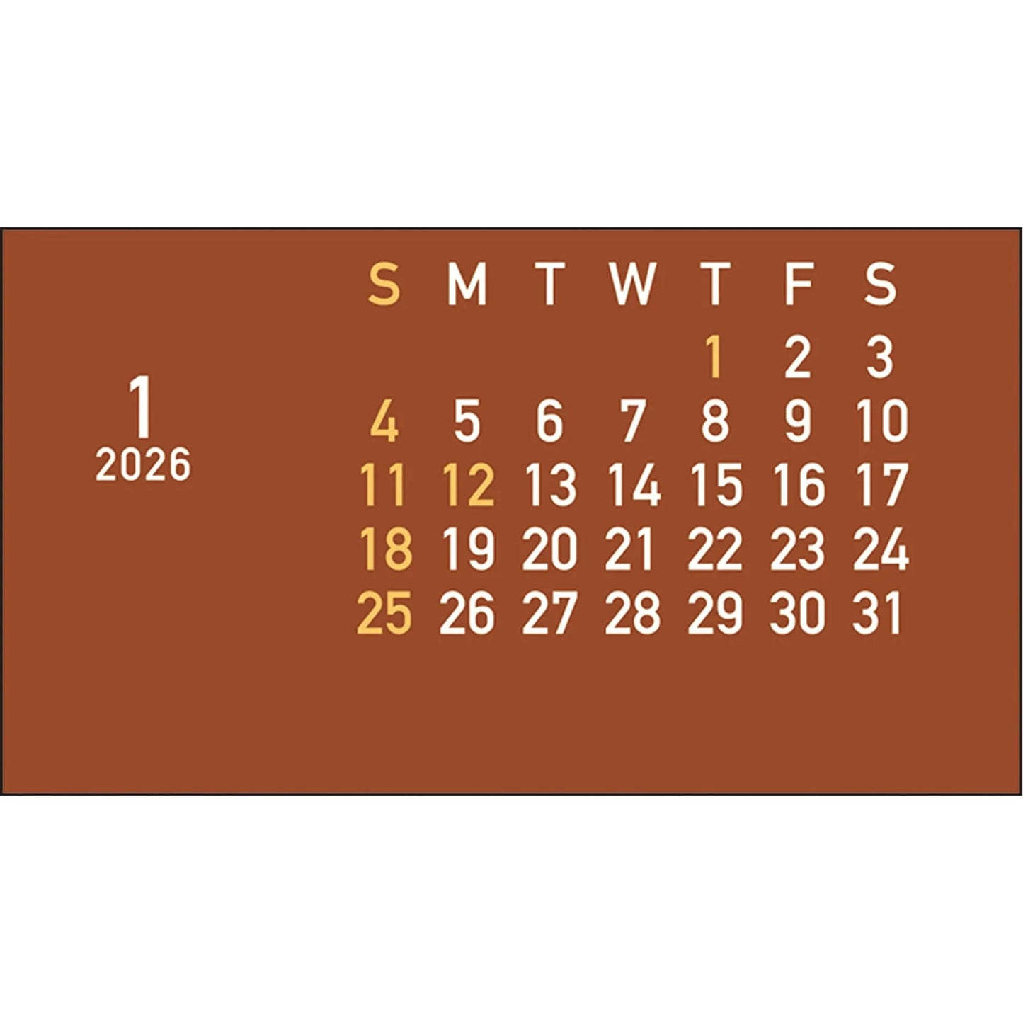 2026 Car Box Calendar Camper