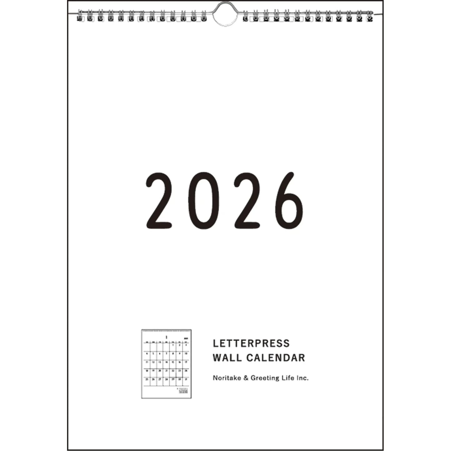 2026 Wall Calendar by Noritake