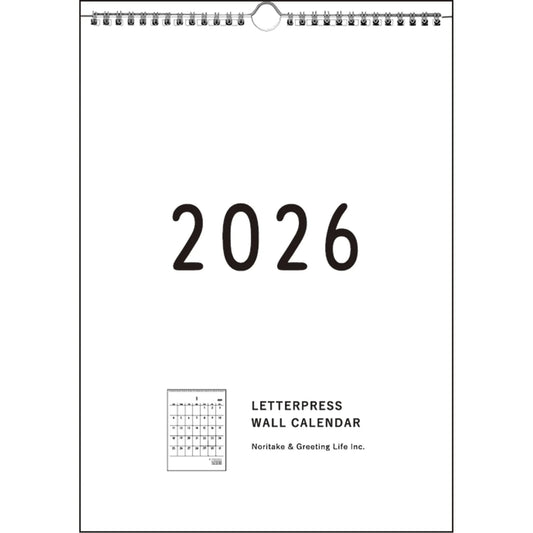 2026 Wall Calendar by Noritake