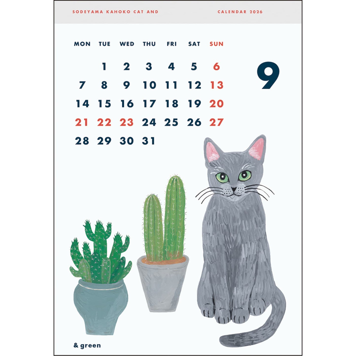 2026 Wall Calendar by Cat and Kahoko Sodeyama