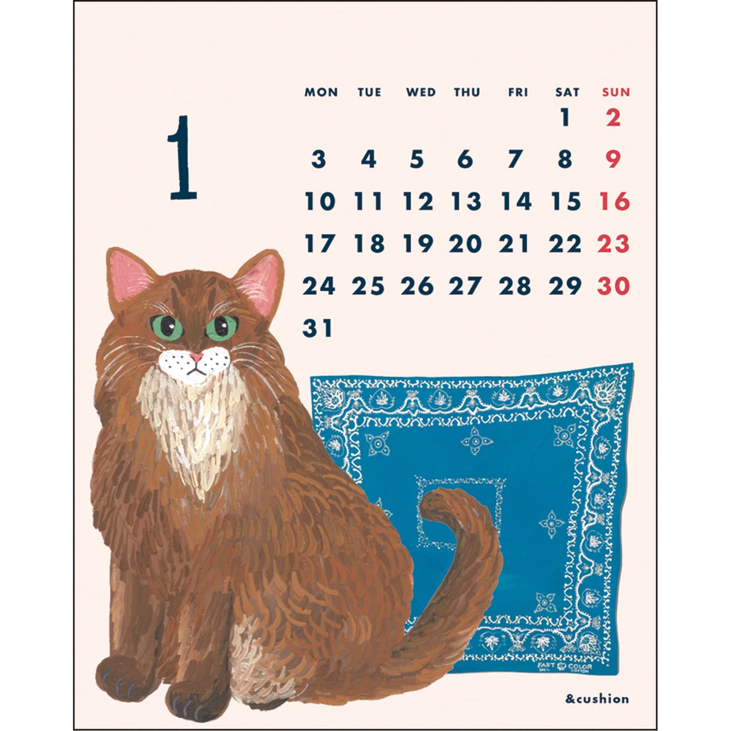 2026 Calendar, Cat and/Kahoko Sodeyama