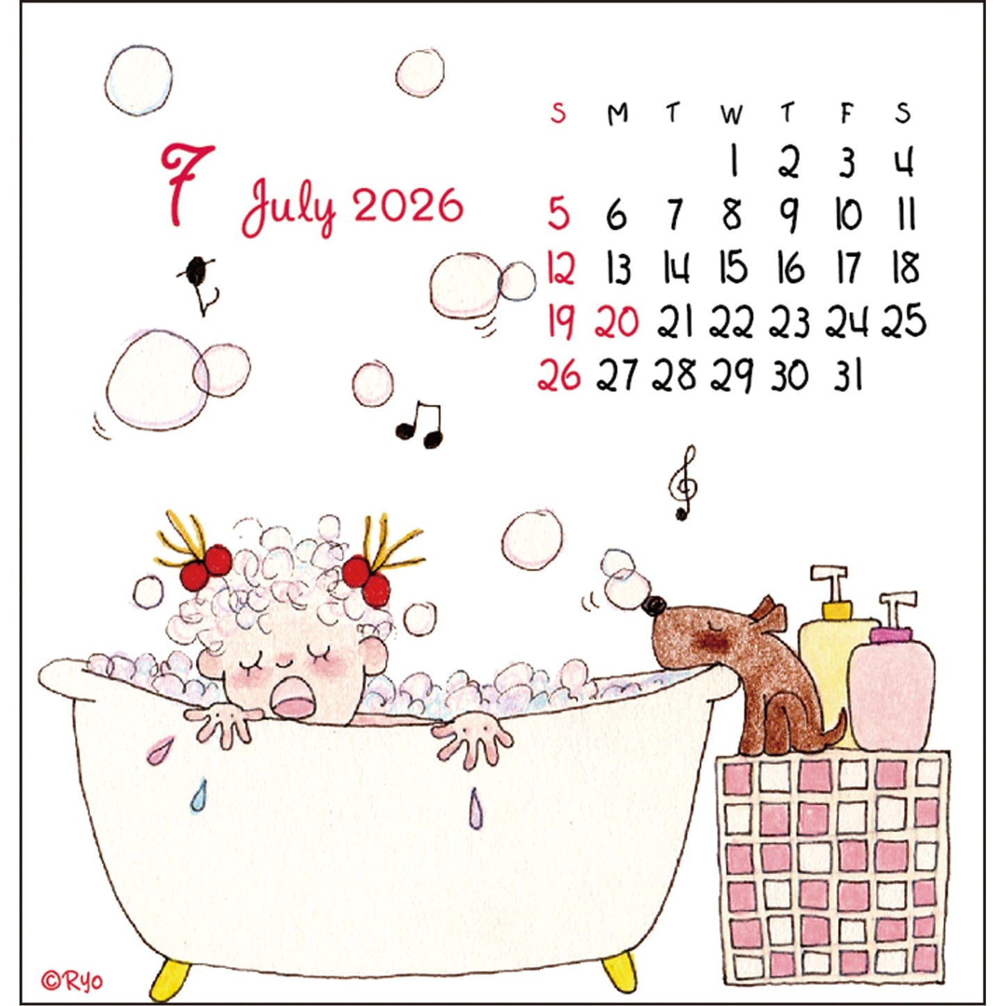 2026 Desk Calendar, Coco-chan/Ryo Sakamoto
