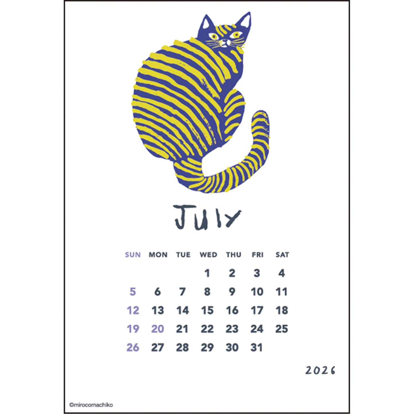 2026 Desk Calendar by Miroco Machiko