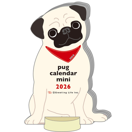 2026 Calendar-Animal Die Cut - MINI PUG