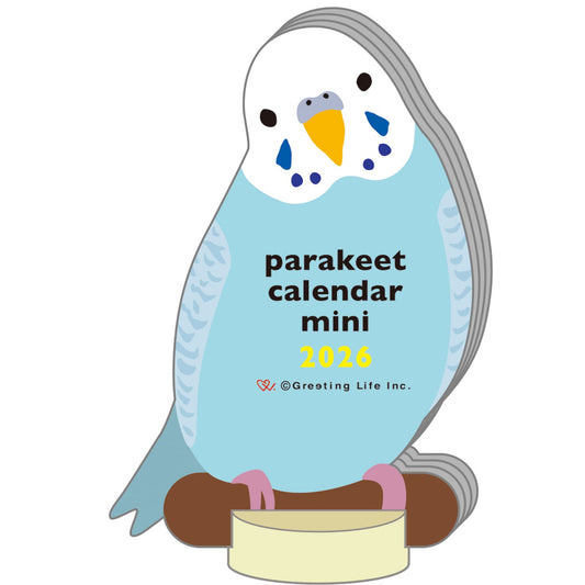 2026 Calendar-Animal Die Cut - MINI PARAKEET