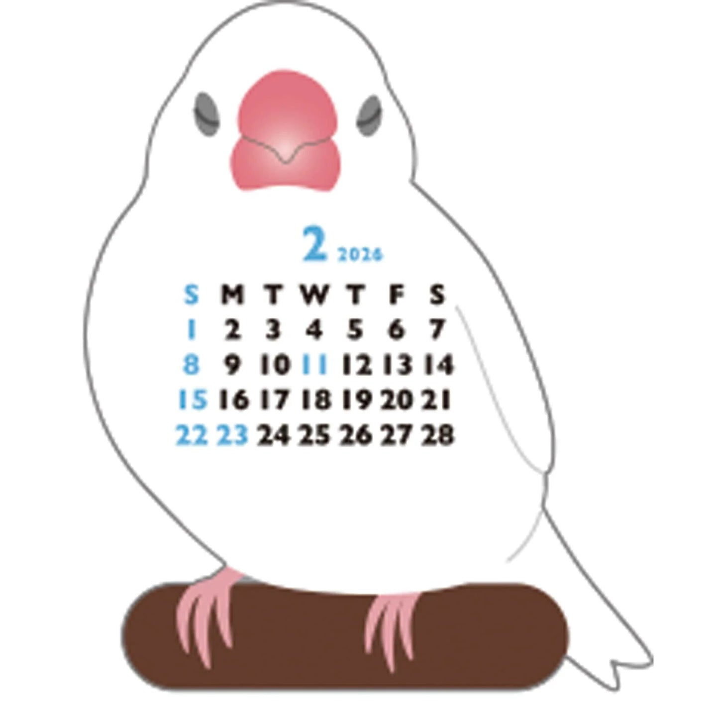 2026 Calendar-Animal Die Cut - MINI PADDYBIRD