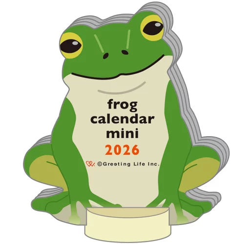 2026 Calendar-Animal Die Cut - MINI FROG