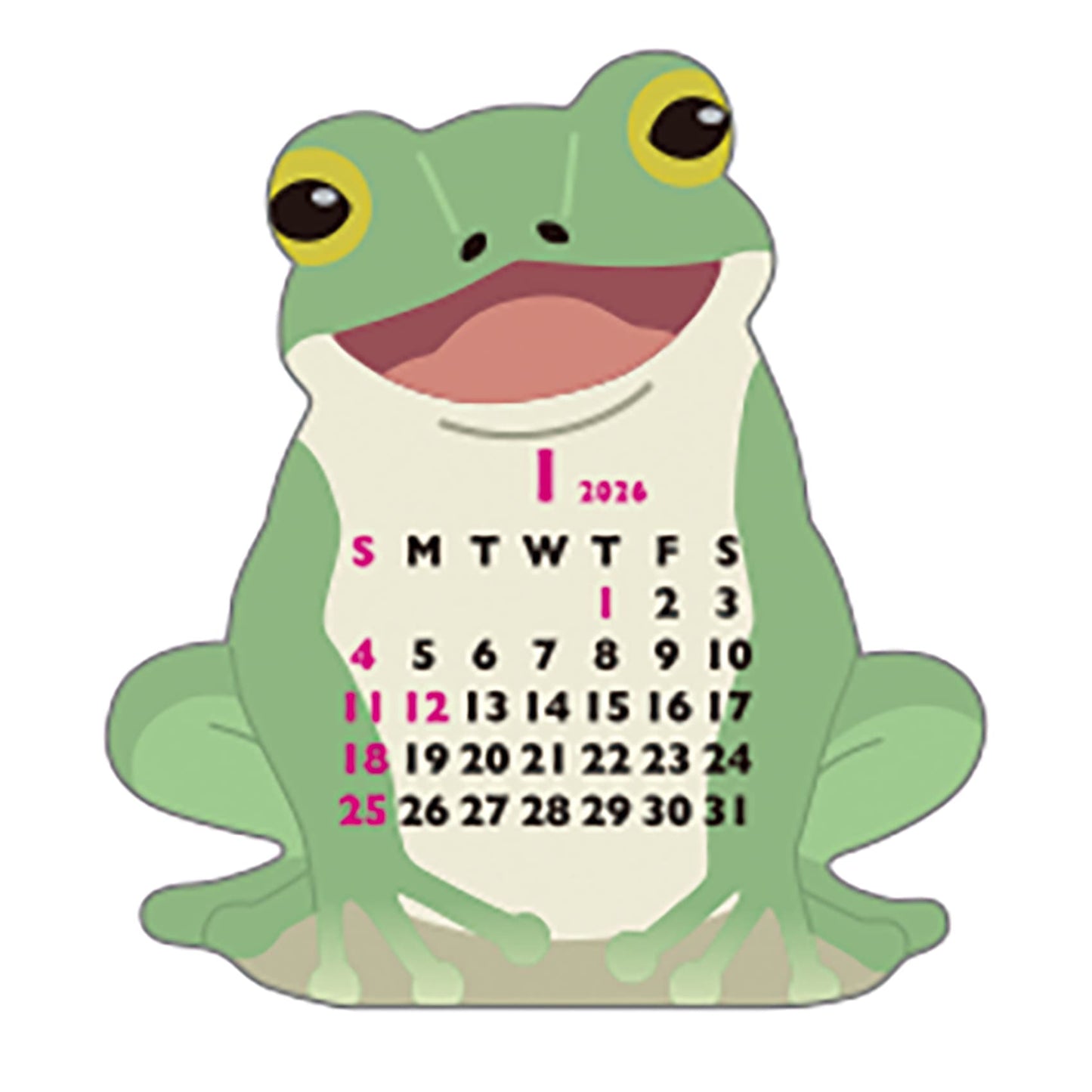 2026 Calendar-Animal Die Cut - MINI FROG