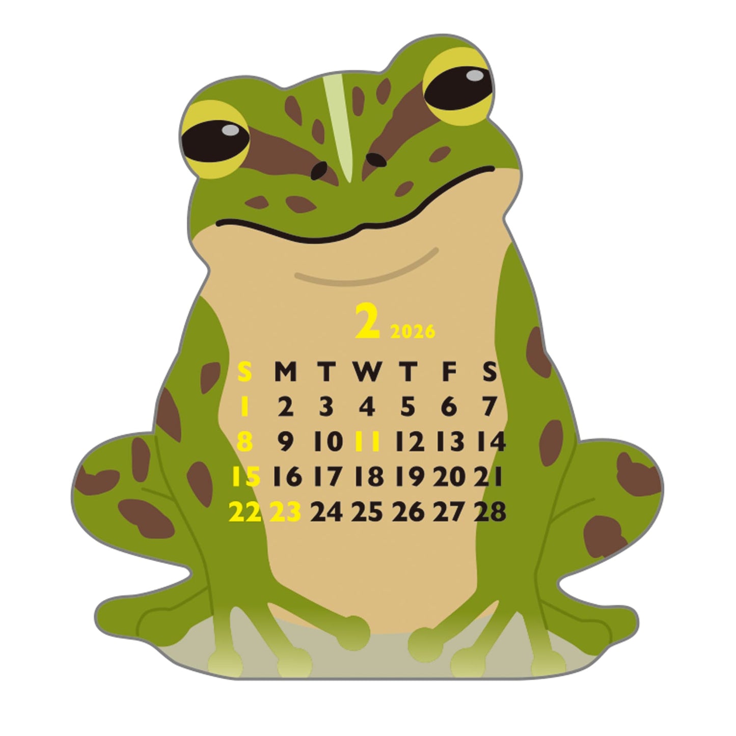 2026 Calendar-Animal Die Cut - MINI FROG