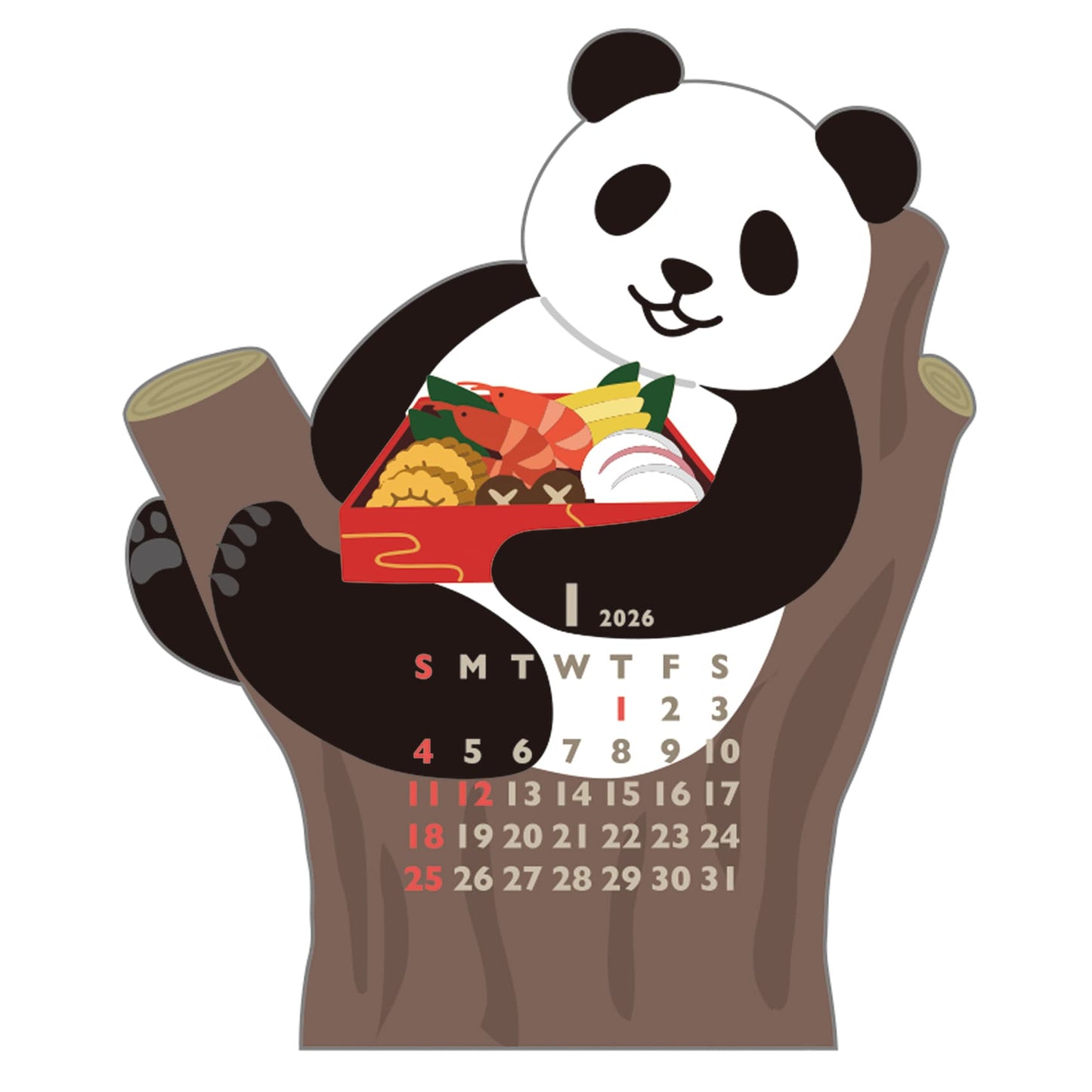 2026 Calendar-Animal Die Cut - MINI PANDA
