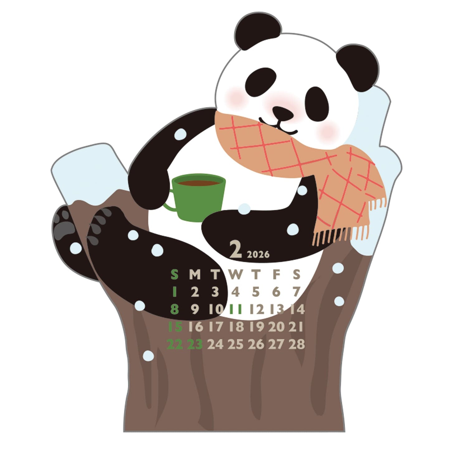 2026 Calendar-Animal Die Cut - MINI PANDA