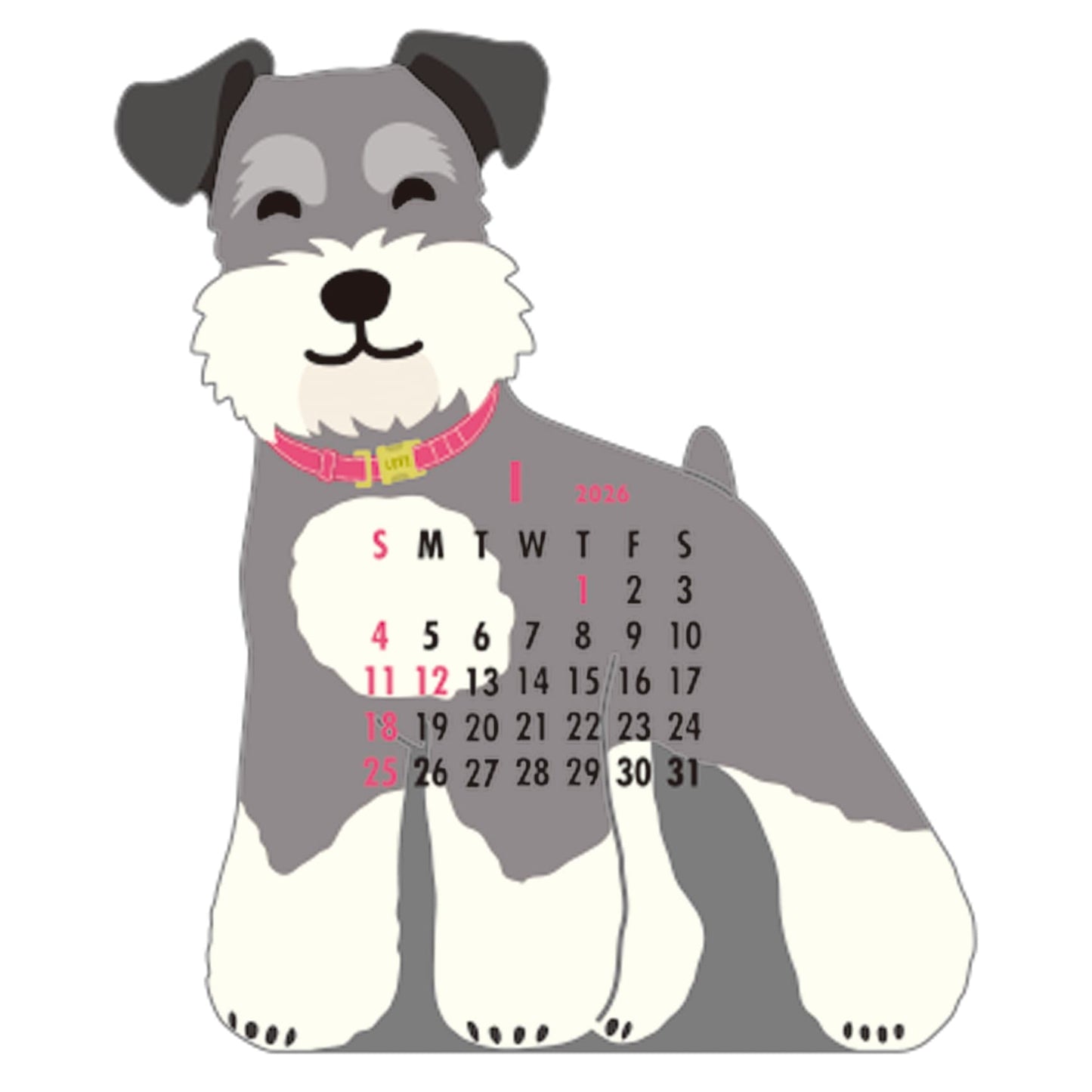 2026 Calendar-Animal Die Cut - Schnauzer