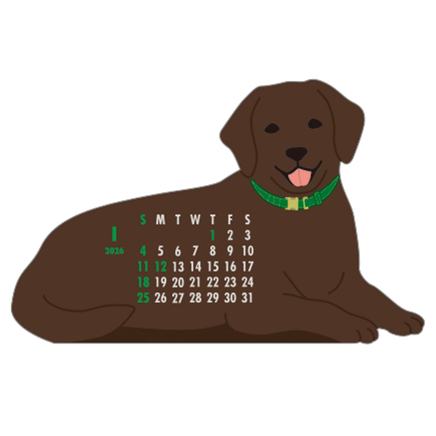2026 Calendar-Animal Die Cut - Retriever