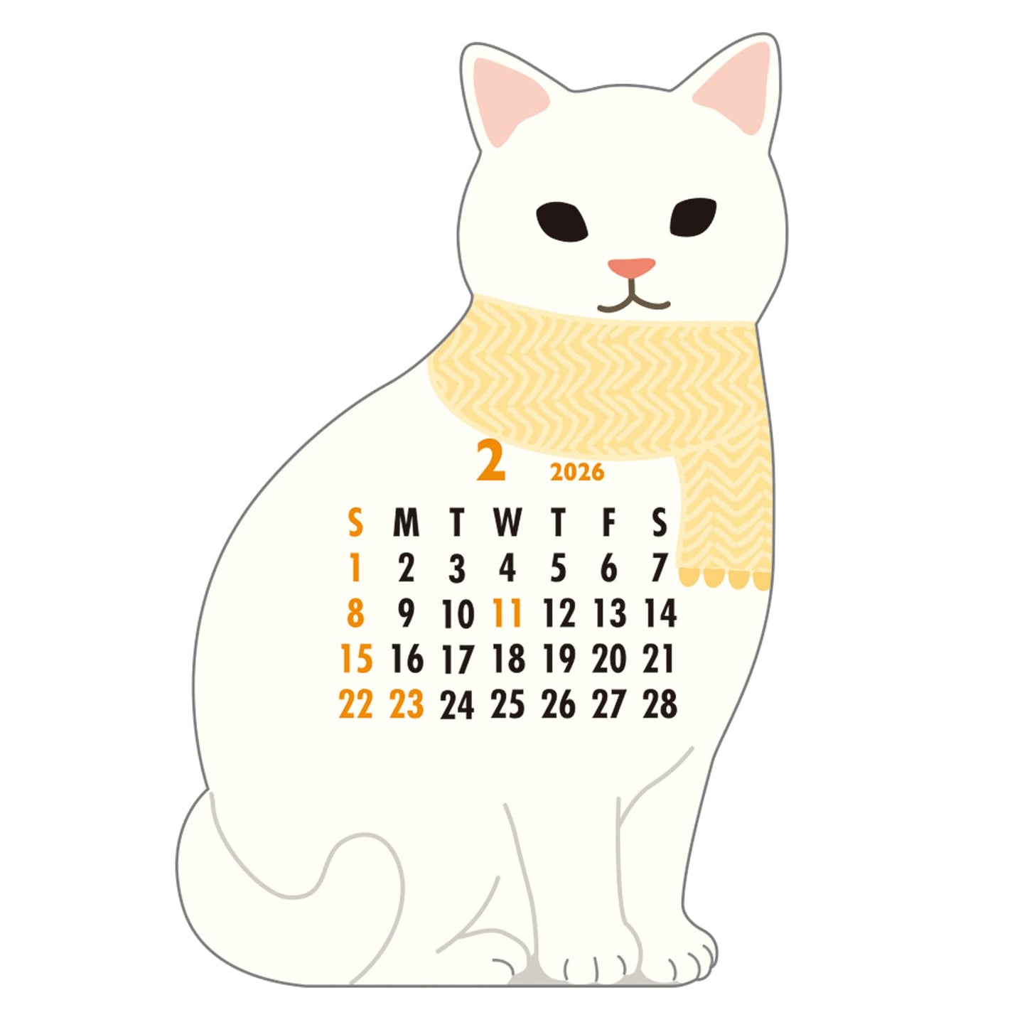2026 Calendar-Animal Die Cut - Cat