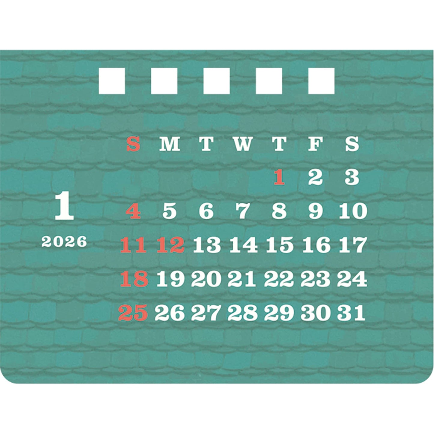 2026 House Box Calendar Flower