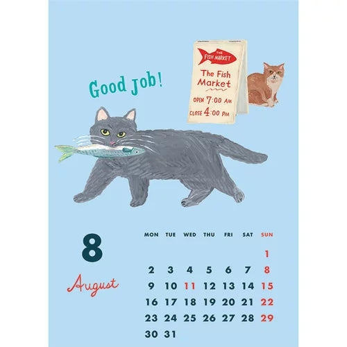 2027 Wall Calendar - Cat &/Sodeyama Kahoko