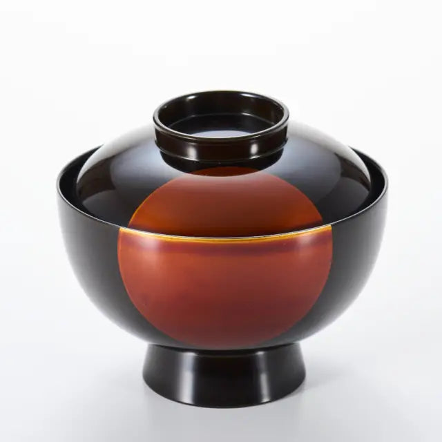 Zoni bowl, sun and moon sandalwood, lacquered