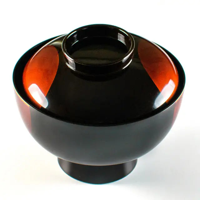Zoni bowl, sun and moon sandalwood, lacquered