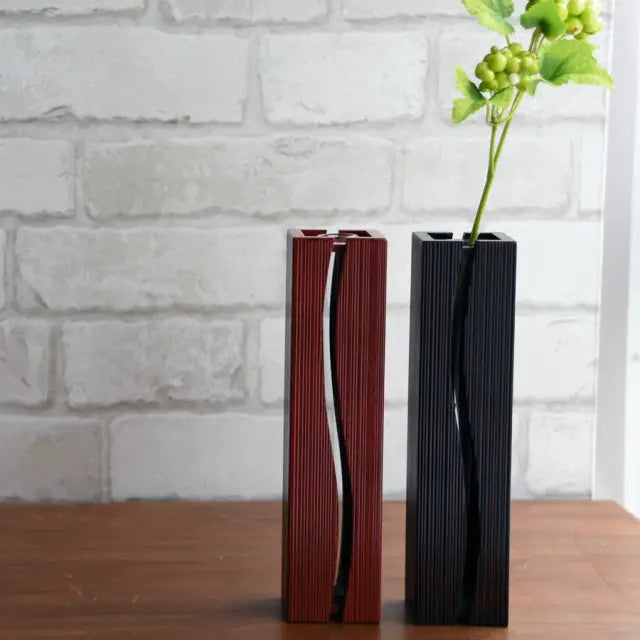 Wave Wooden Flower Vase for Single Flower
