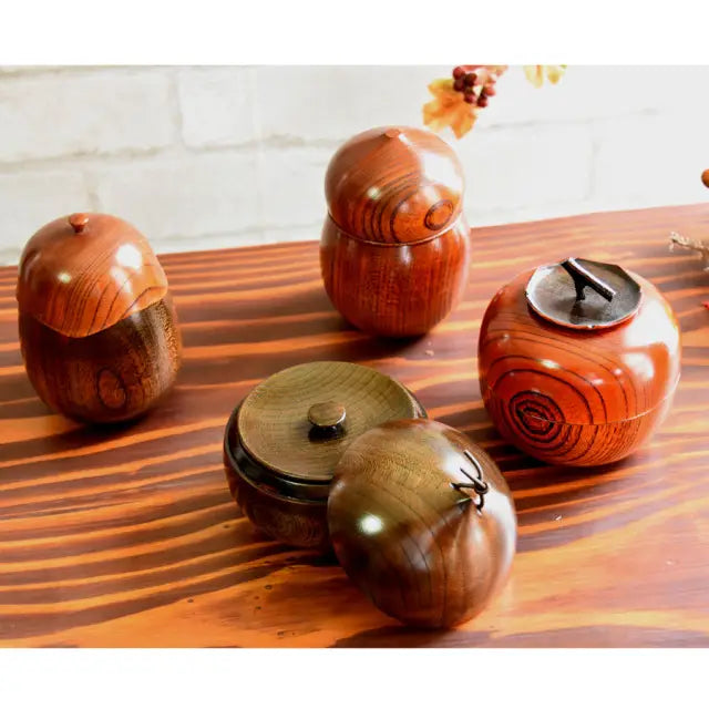 Tea caddy, keyaki, wooden, lacquered