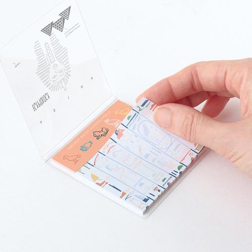 GreenFlash STUDY HOLIC Clear Cover Sticky Notes ST-173 Ancient Egyptology Hands