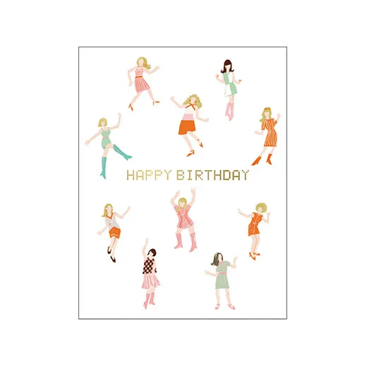 Greeting Life Birthday Little People Card - Dancing. YD-19