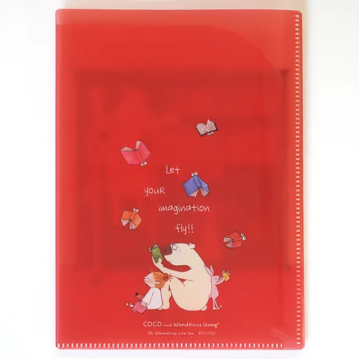 Greeting Life Coco-chan 6-Pocket Clear Folder (A5 Size) Book RYZ-1025