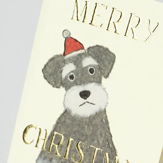 Greeting Life Yusuke Yonezu Christmas Mini Card Schnauzer YZ-397