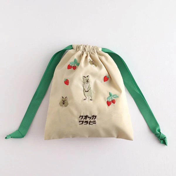 Animal Department Store Embroidered Drawstring Bag AD-056 Quokka Wallaby