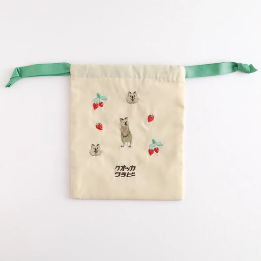 Animal Department Store Embroidered Drawstring Bag AD-056 Quokka Wallaby